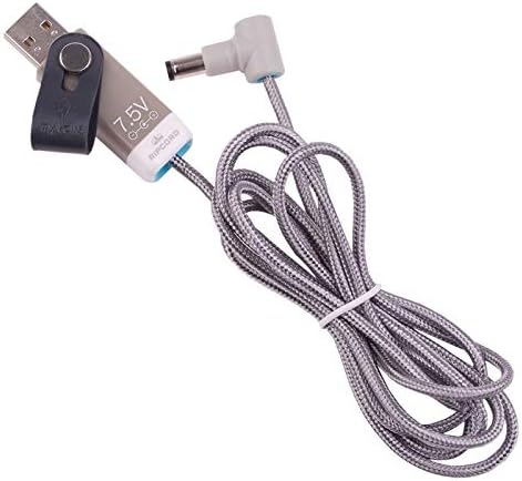 MyVolts RipCord USB до 7,5V DC кабел за напојување компатибилен со Philips Avent SCD536 Бебе бебе единица за бебиња