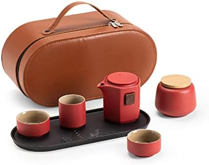 Xwozydr Travel Take Set Full Set Една тенџере три чаша Керамика со табела за чај со висока подарок преносен сет чај сет