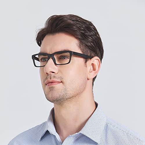 Очиглени за читање на гласини за мажи, пролетни шарки Правоаголни читатели на рамка очила, чисти леќи за компјутерски очила