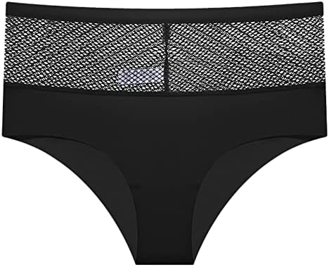 Секси чиста чипка мрежа долна облека за жени со високи половини чисти гаќички гледаат низ беспрекорни хипстери затегнати удобни брифинзи