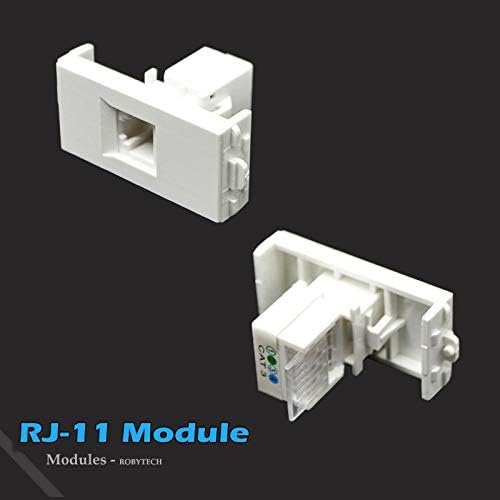 Ѕид Плоча СО VGA + VGA + RJ11 Клучни Камења Модуларен Телефон Cat3 PSTN D-Под Монитор Дисплеј Дистрибуција Приклучок Приклучок Бела Декоративни