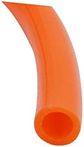 X-gree 5mm x 7mm dia high temp отпорна на силиконска цевка црево гумена цевка портокалова 5м долга (5 mm x 7 mm de diámetro a alta