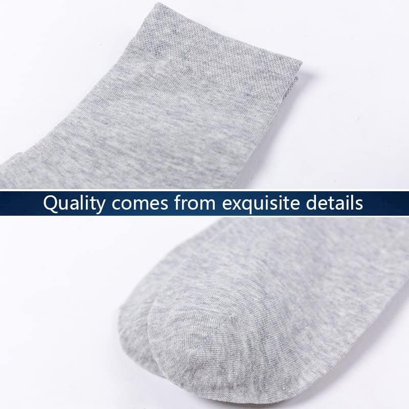 Лиуз 10 пара/многу машки памучни чорапи црни деловни чорапи што дишат есен зима за машки