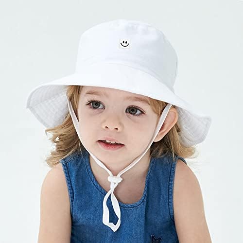 Бебе Сонце Капи ДЕТЕ UPF 50+ Заштита Од Сонце Шапка Доенчиња Широк Раб кофа шапка За Деца Девојки Момче 0-4 T
