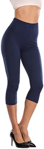 Анишер Капри Хелеги за жени, јога панталони со високи половини, плус големина