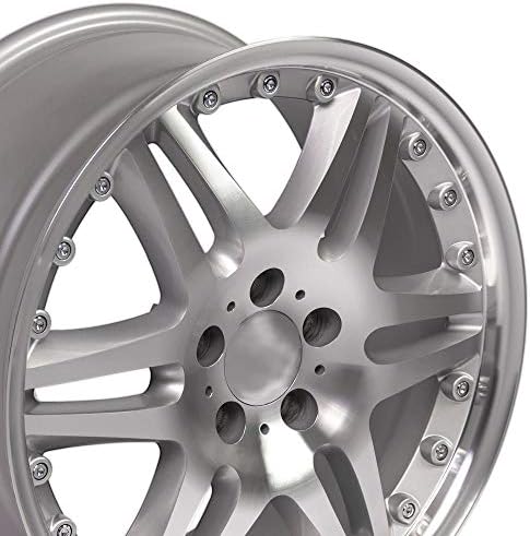 ОЕ Wheels LLC 18 инчен раб одговара на Mercedes Benz Wheel MB09 18x8.5 Сребрено тркало