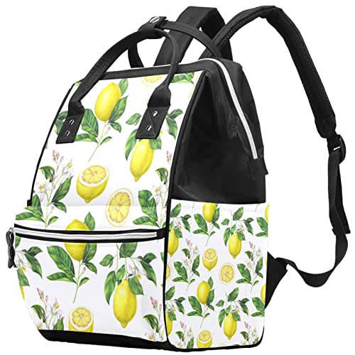 Овошје Жолта Лимонска Шема Торби За Торби За Пелени Ранец За Мумии Торба За Пелени Со Голем Капацитет За Нега На Бебиња