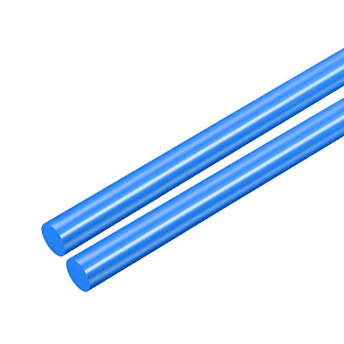 Uxcell 2pcs пластична тркалезна шипка 1/4 инчи дијамара 20 инчи со должина на сина полиоксиметиленски шипки Инженеринг пластични