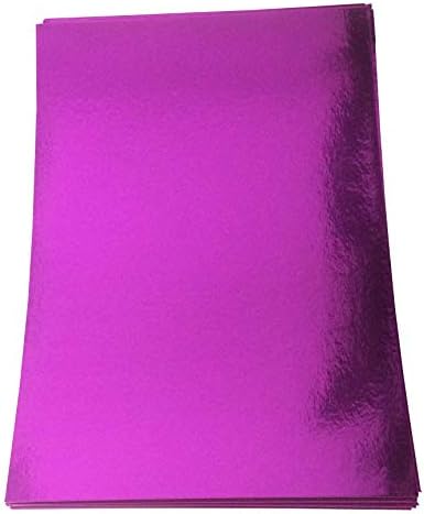 10 листови Премиум Виолетова огледало од табла со пенливи разновидни бои картонички рефлексивни, сјајни постери за постери 12