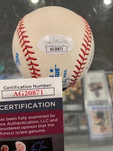 Џони Грот Детроит Тигри Сингл Потпишан Официјален Бејзбол Јса Нане-Автограм Бејзбол