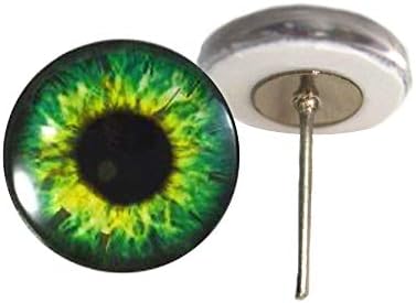 Светло зелена часовна стаклена очи на жици игла за игла за игла, правење материјали и други занаети