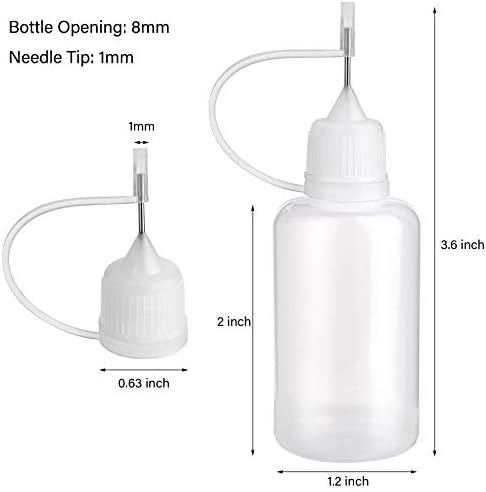 FORAINEAM 48 пакет 30мл прецизен врв Апликатор за шише со шише DIY занаетчиски игла за стискање шише шише шише шише Апликатор за шише