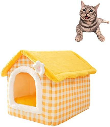 Самозагревање Кревет За Мачки-Одгледувачница Мека Куќа За Мачки За Миленичиња Со Отстранлива Перница 3 За Домашно Снабдување Со Мали