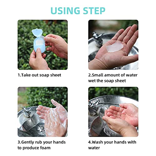 Baikafu 9 кутии хартиени сапуни, сапун листови за миење на рацете, сапун за кампување сапун за сапун за еднократна употреба, сапун за