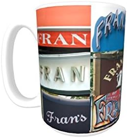 Фран -кафе кригла/чаша - користејќи фотографии со знаци на вистинско име - персонализирано