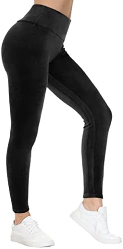 Cozziplus жени велур нозе- високо половината мека кадифена легање со нозе