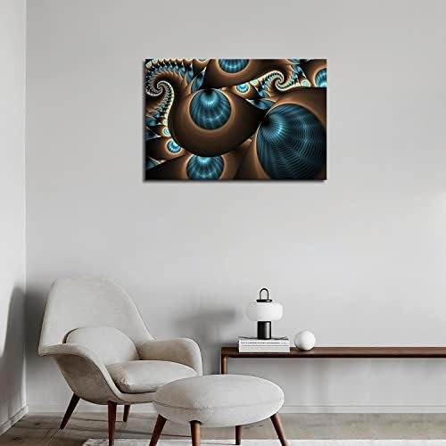 Прва wallидна уметност - Апстрактна сино кафеава како неколку дупки wallидна уметност сликање на сликата печатење на платно апстрактни