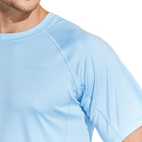 CQR машки UPF 50+ UV Sun Заштита на отворено кошули, атлетски трчање кошула со кратки ракави, ладни маици за суво вклопување