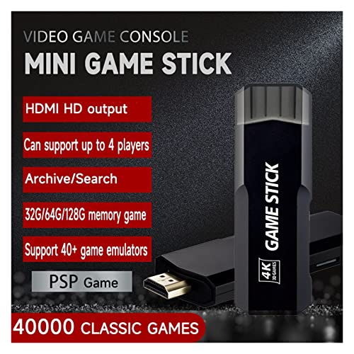 Конзола за игра со 4K 4K 4K 4K 128G ретро видео игри Конзола безжичен контролер со вградени 40.000 игри за PS1/GBA Boy Christmas подарок за