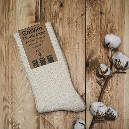Говит 4-5 пара унисекс природен 97% памучни екипаж чорапи, удобно пријатно дишење беспрекорни обични чорапи за мажи и жени