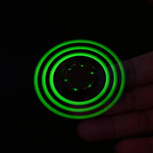 Метал фиџгет Спинер, сјај зелена во темна сензорна играчка за рака, бучава без стрес вознемиреност Додај редуктор за олеснување на АДХД