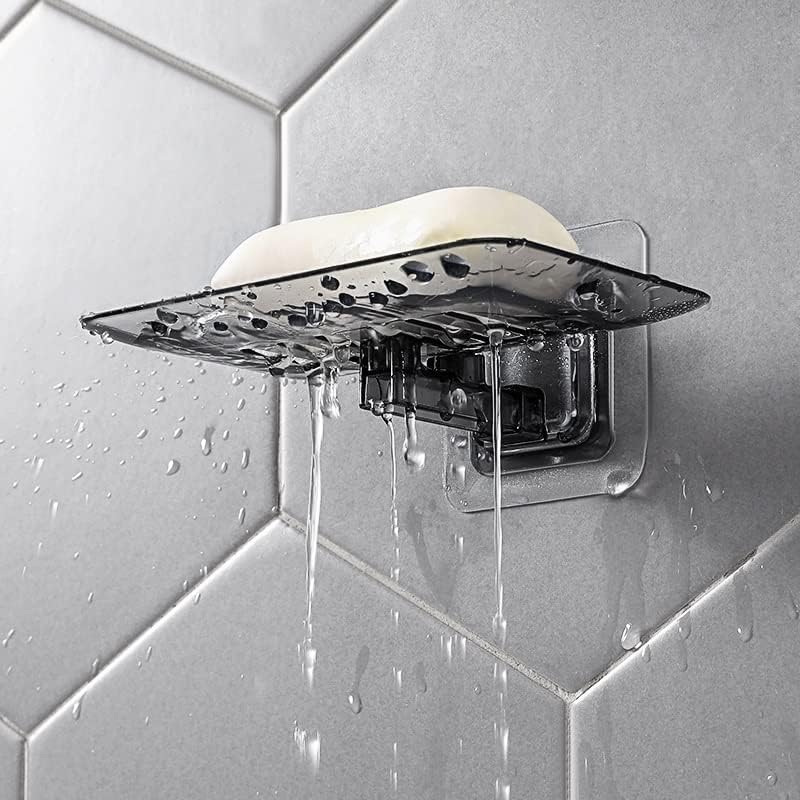 ZCMEB SOAP RACK Без дупчење wallид монтиран сапун за сапун додатоци за бања сапуни сапуни самостојно лепило