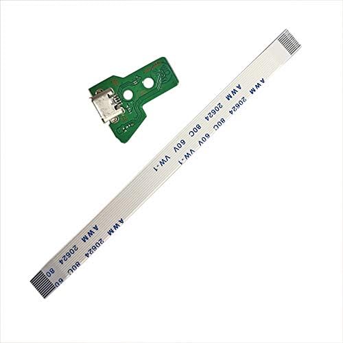 Замена на портата за полнење на USB за полнење на USB за Zahara 2PCS JDS-055 за контролорот на Sony PS4 DualShock со Flex Cable