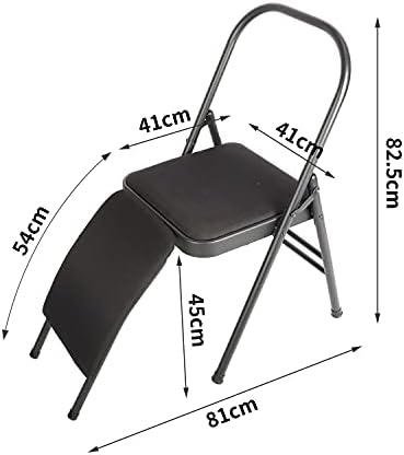 Nisorpa јога помошен преклопен стол со лумбална поддршка за поддршка на баланс за обука на јога опрема за јога опрема метал преклопување на столот