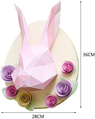 WLL-DP Велигденско зајаче моделирање Трофеј за хартија DIY оригами засадувана игра 3Д хартија скулптура Персонализирана wallидна декорација