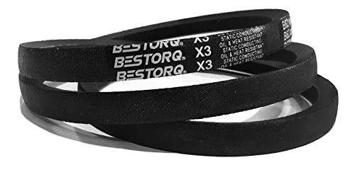 Bestorq 3L590 V-појас, класичен завиткан гума x3 V-појас, црна, 59 Надворешен обем x .38 Ширина x .24 Висина, пакет од 2