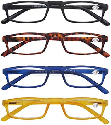 Мода за читање очила +2.0-4 парови модни читатели тесна рамка пролетна шарка за мажи жени