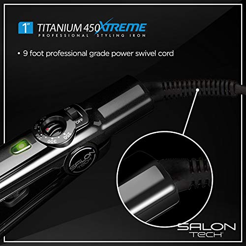 САЛОНСКА Технологија Титаниум Xtreme Рамно Железо-Најнова Технологија НА ПТЦ И Прилагодливи Поставки За Температура За Совршено