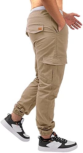 Outson Mens Massion Joggers Спортски панталони обични памучни карго панталони салата за џемпери панталони мажи долги пантолони