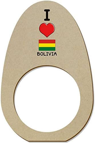 Azeeda 5 x 'Јас ја сакам Боливија' дрвени салфетки/држачи