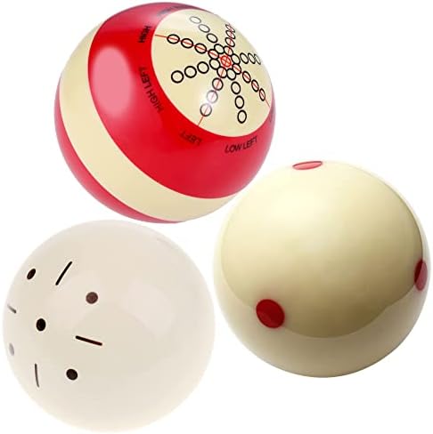 Moocy 6 Red Dot, Black Dot, Red Cue Ball, AAA -Grade Pro Billiard Pricket обука Que Ball - 2 1/4 “