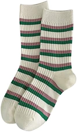 Зимски чорапи за жени удобни чорапи за дишење гроздобер шарени удобни чорапи памучни празнични екипи чорапи