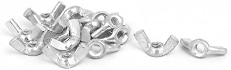 Aexit 6 mm Femaleенски нокти, завртки и сврзувачки елементи на конец метални сврзувачки елементи за ореви од пеперутка, сребрена орев и завртки