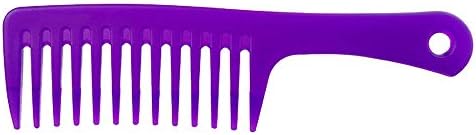 Y-H 3 парчиња пластична преголема широка чешел за заби поставена круша глава антистатичка кадрава коса чешел за коса за женски виолетова