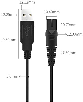 USB кабел за полнење за вода, преносен кабел за замена на орален наводнувач безжичен безжичен безжичен, компатибилен со Nicwell