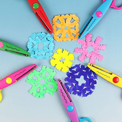 Ножици за деца, безбедни мулти -функционални јасно печатени уметнички декоративни ножици за хартија за хартија за училиште за училиште