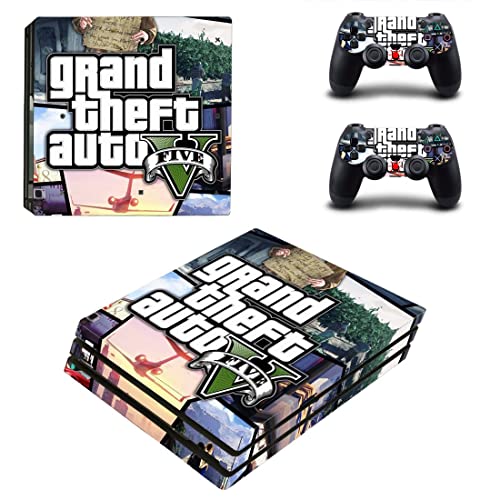 За PS4 Pro - Game Grand GTA Theft и Auto PS4 или PS5 налепница за кожа за PlayStation 4 или 5 конзола и контролори Декал Винил