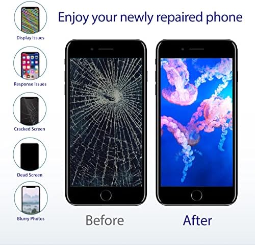 Reepanel за iPhone 8 Plus Комплет за замена на екранот 5.5 LCD дисплеј iPhone 8 Plus Дигитализатор на екранот за замена Комплетно