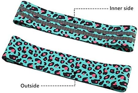 IULJH UNISEX леопард печати јога -сквоти круг јамка колкови отпорни ленти за еластична опрема за фитнес опрема