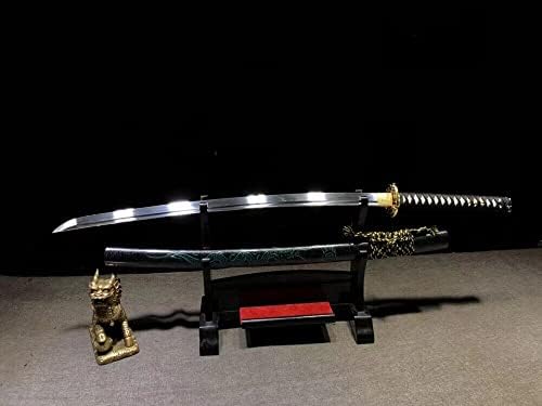 GLW Рачно Изработен Меч Манган Челик Остар Нож Меч Змеј Самурај Јапонија Катана Битка Нож