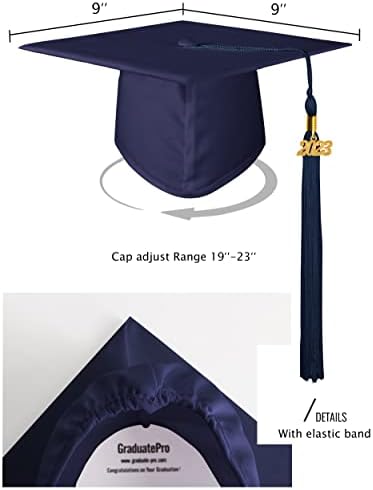 Подипломски матечен матурант капа и наметка 2023 година постави најголемиот дел со Тасел за средно училиште и колеџ 12 бои