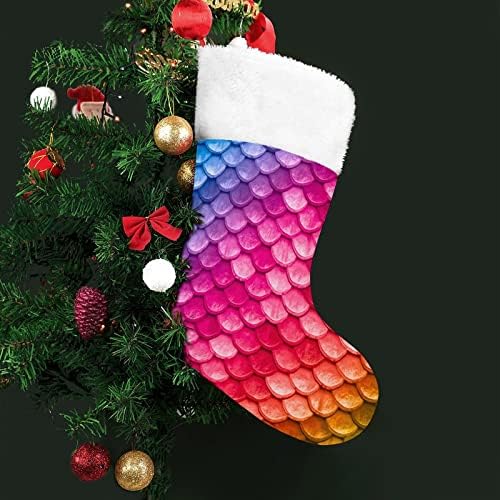 Прекрасна сирена риба скала Божиќ виси чорапи за порибување за Божиќно дрво за одмор дома