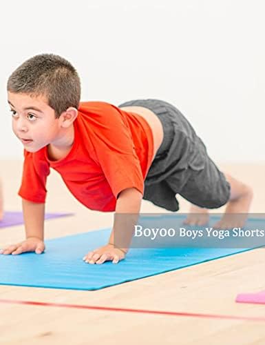 Boyoo Boys 3 пакуваат атлетски шорцеви Брзи суви спортски активни младински перформанси кошаркарски шорцеви со џебови