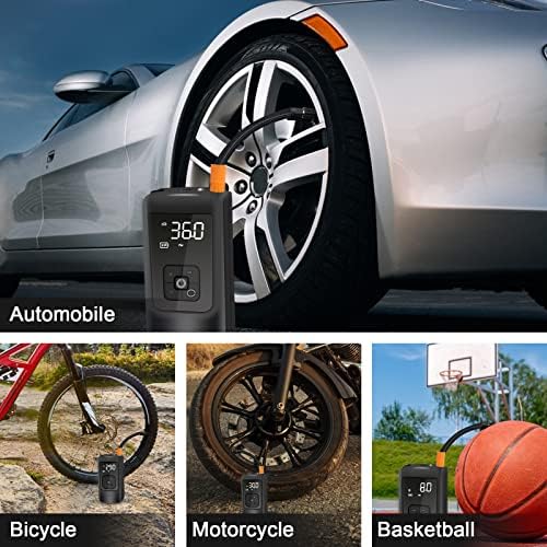 Преносен компресор за воздух за гуми Maipay за автомобил, моторцикл, гуми за велосипеди [батерија од 2600 mAh]