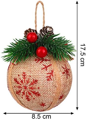 Анеко 8 парчиња украси за новогодишна елка разнишани орнаменти на Божиќни топка со божици со пинекони за Божиќен декор