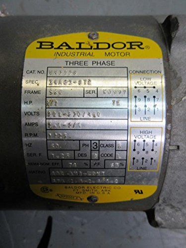 Електричен мотор Baldor.5 КС, 1725rpm, 3ph, 60Hz, 56C, TEFC